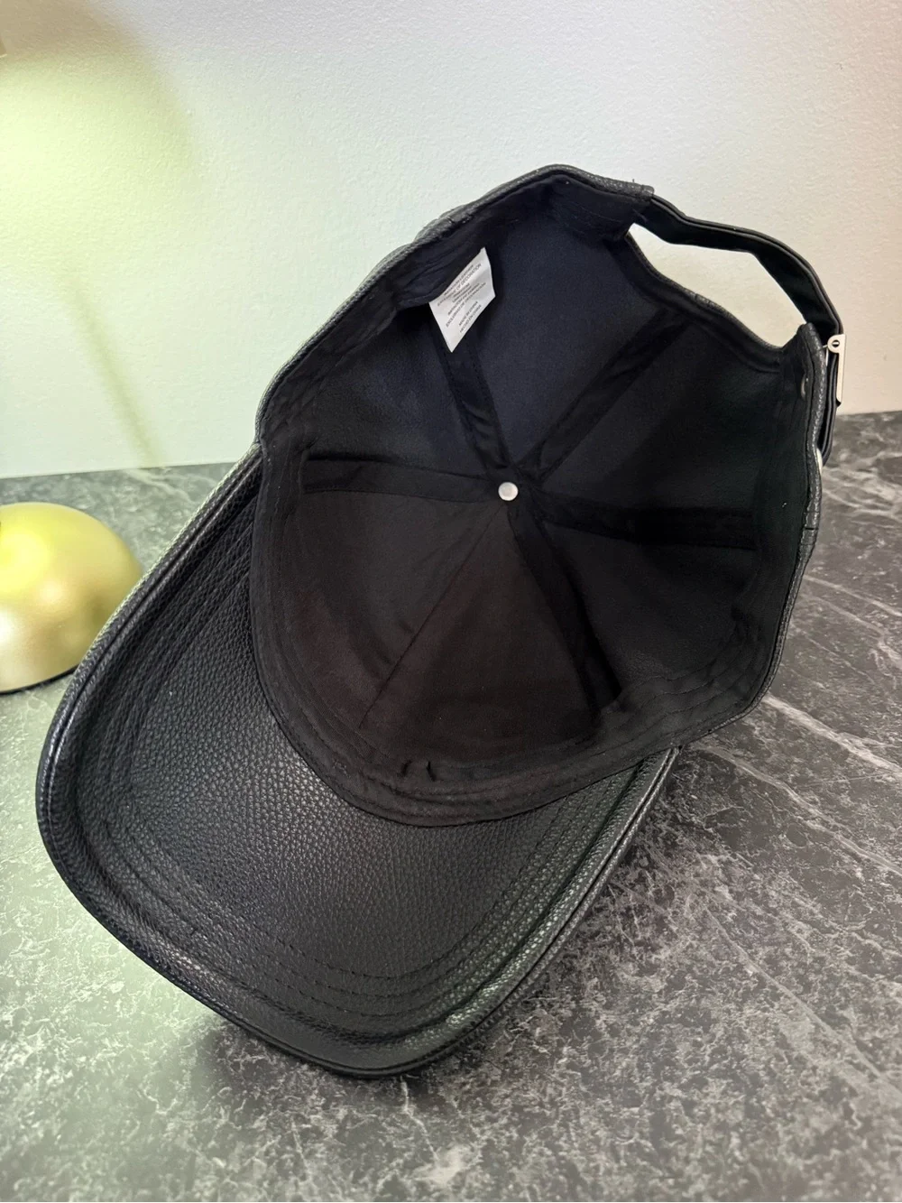 Brooklyn Script Baseball Faux Leather Cap